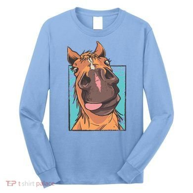 Funny Horse Face Long Sleeve Shirt