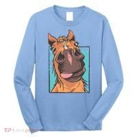 Funny Horse Face Long Sleeve Shirt thumb 0