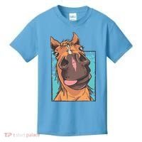 Funny Horse Face Kids T-Shirt thumb 0