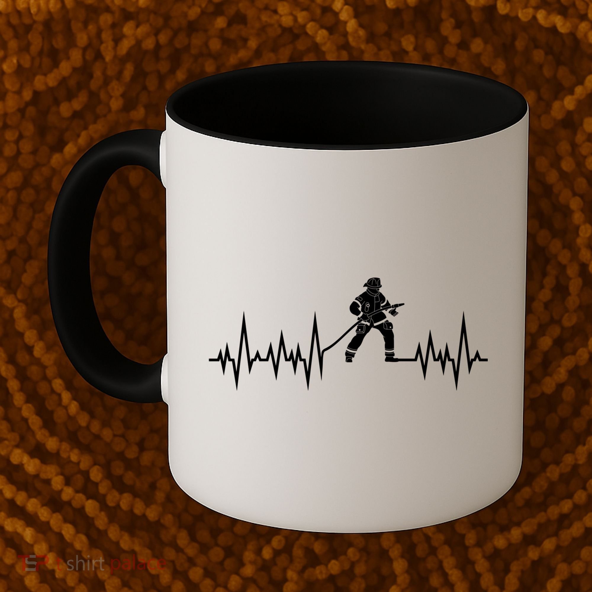 Fire Heartbeat Firefighter Fire Fighter Meaningful Gift Coffee Mug