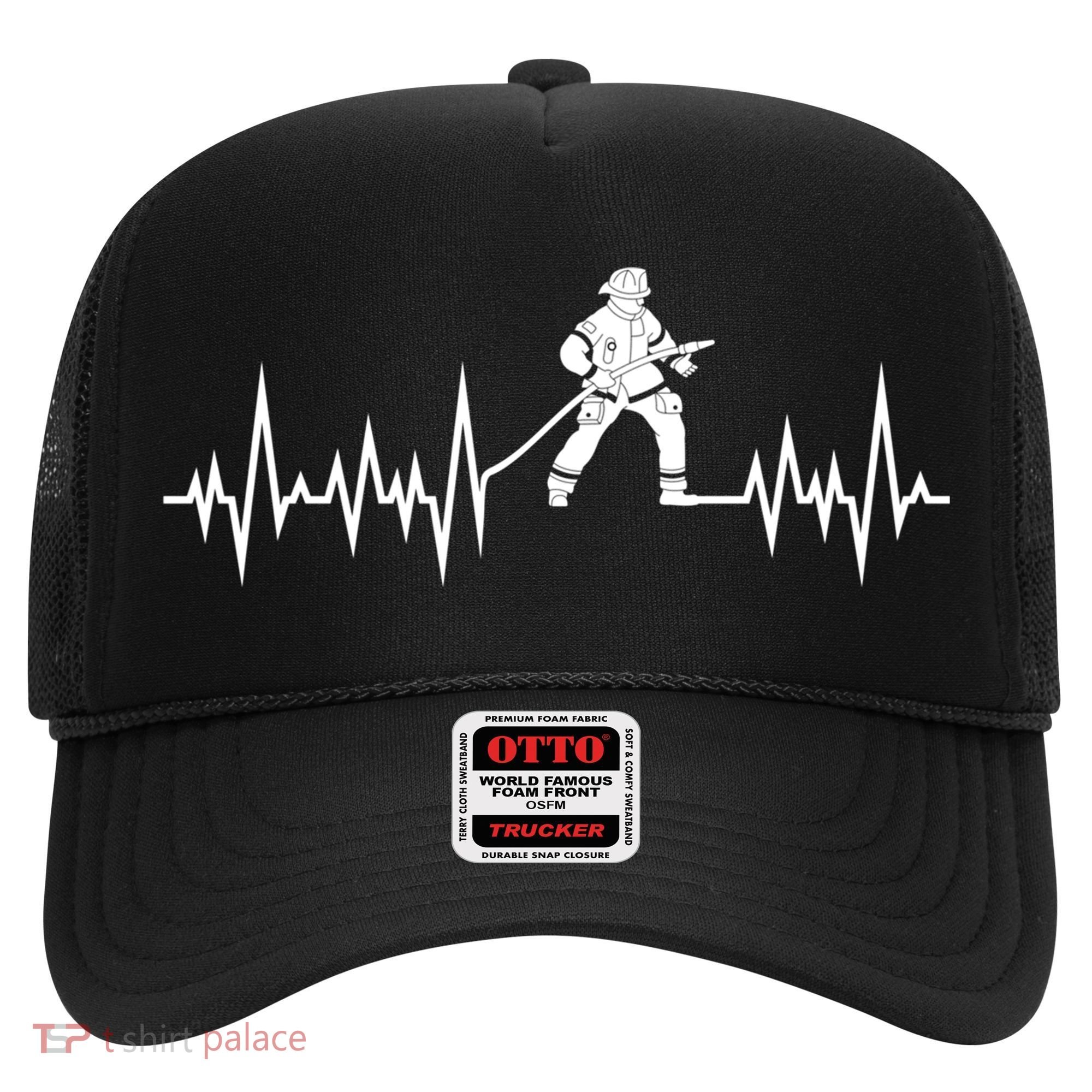 Fire Heartbeat Firefighter Fire Fighter Meaningful Gift Hat
