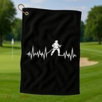 Fire Heartbeat Firefighter Fire Fighter Meaningful Gift Golf Towel thumb 1