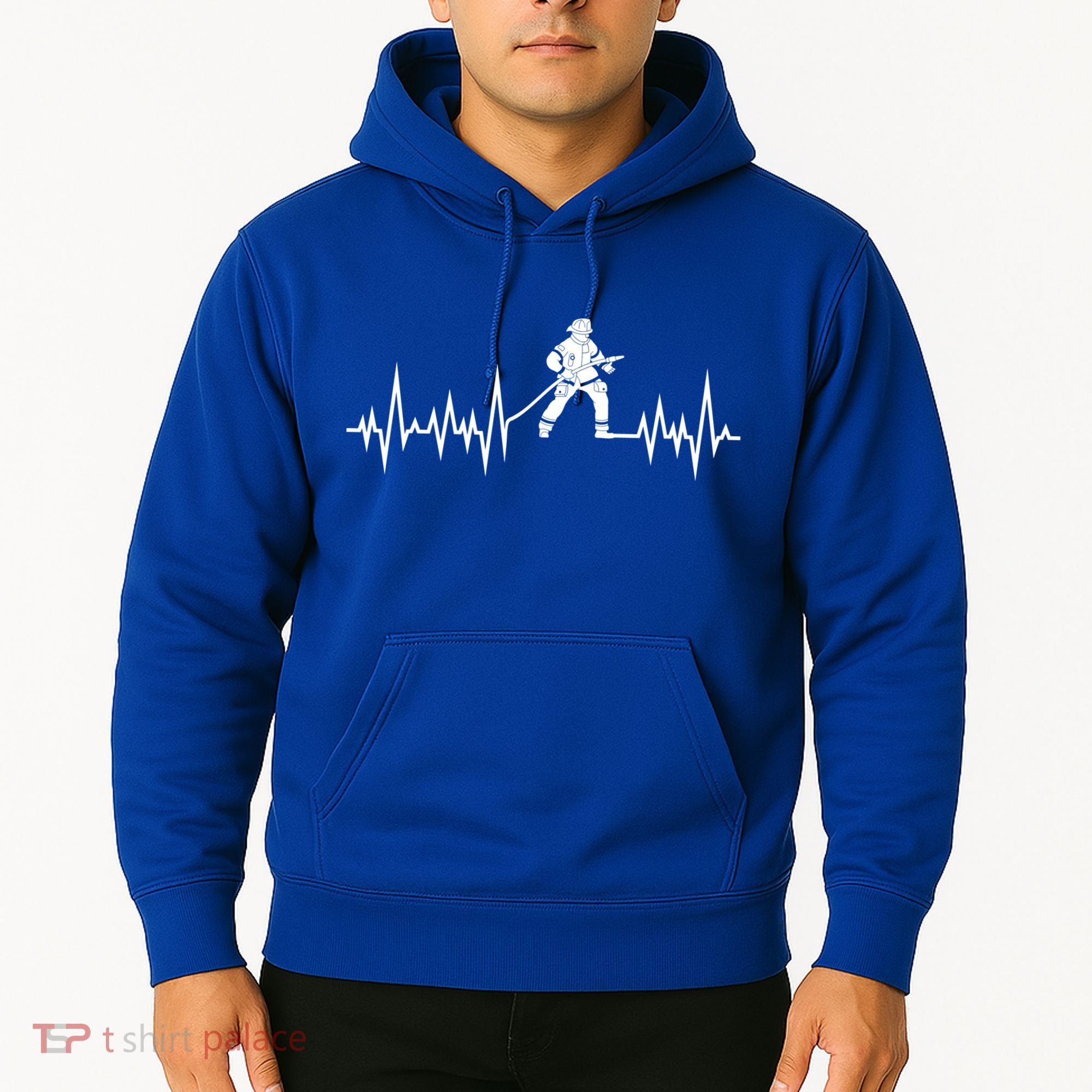 Fire Heartbeat Firefighter Fire Fighter Meaningful Gift Hoodie