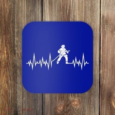 Fire Heartbeat Firefighter Fire Fighter Meaningful Gift Coaster