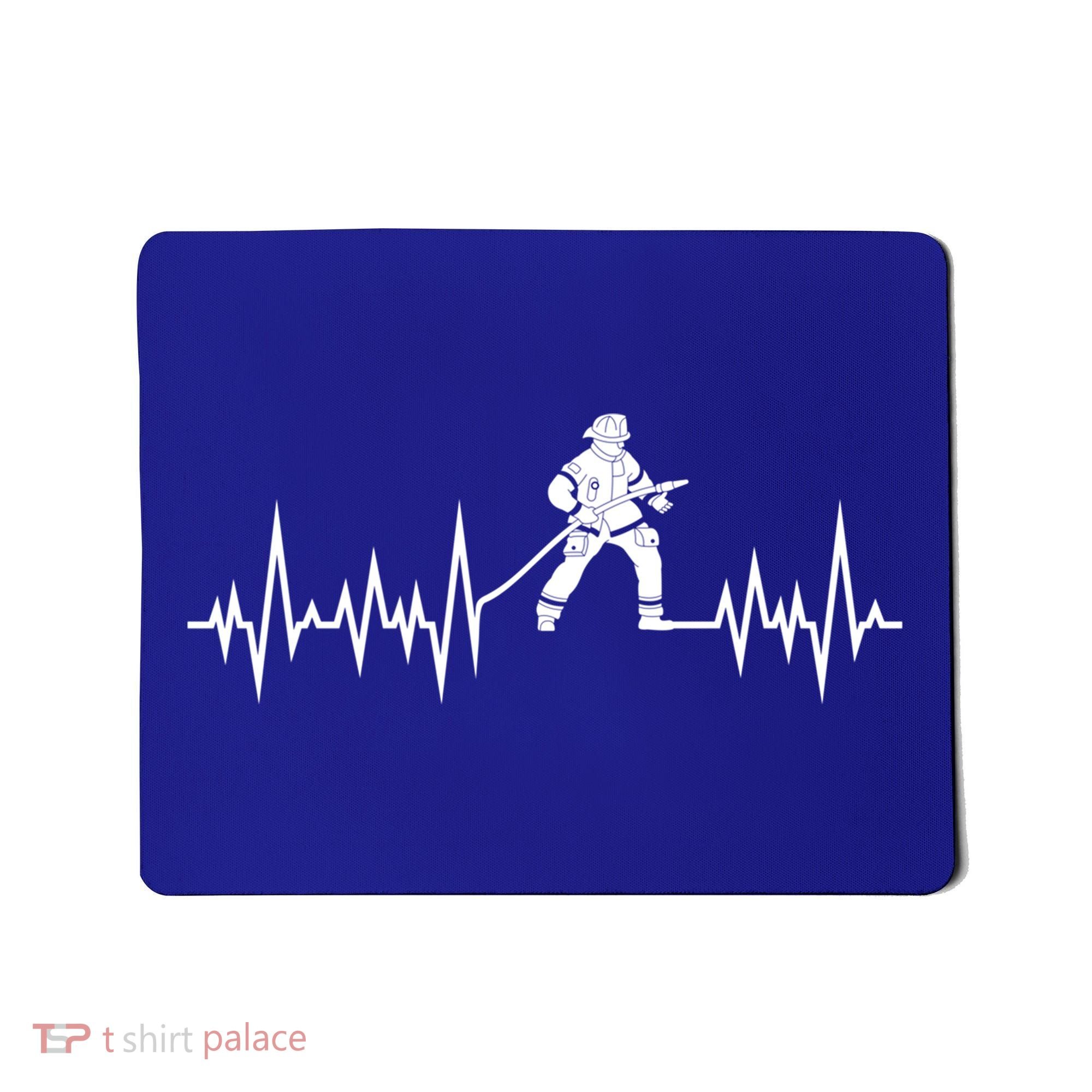 Fire Heartbeat Firefighter Fire Fighter Meaningful Gift Mousepad