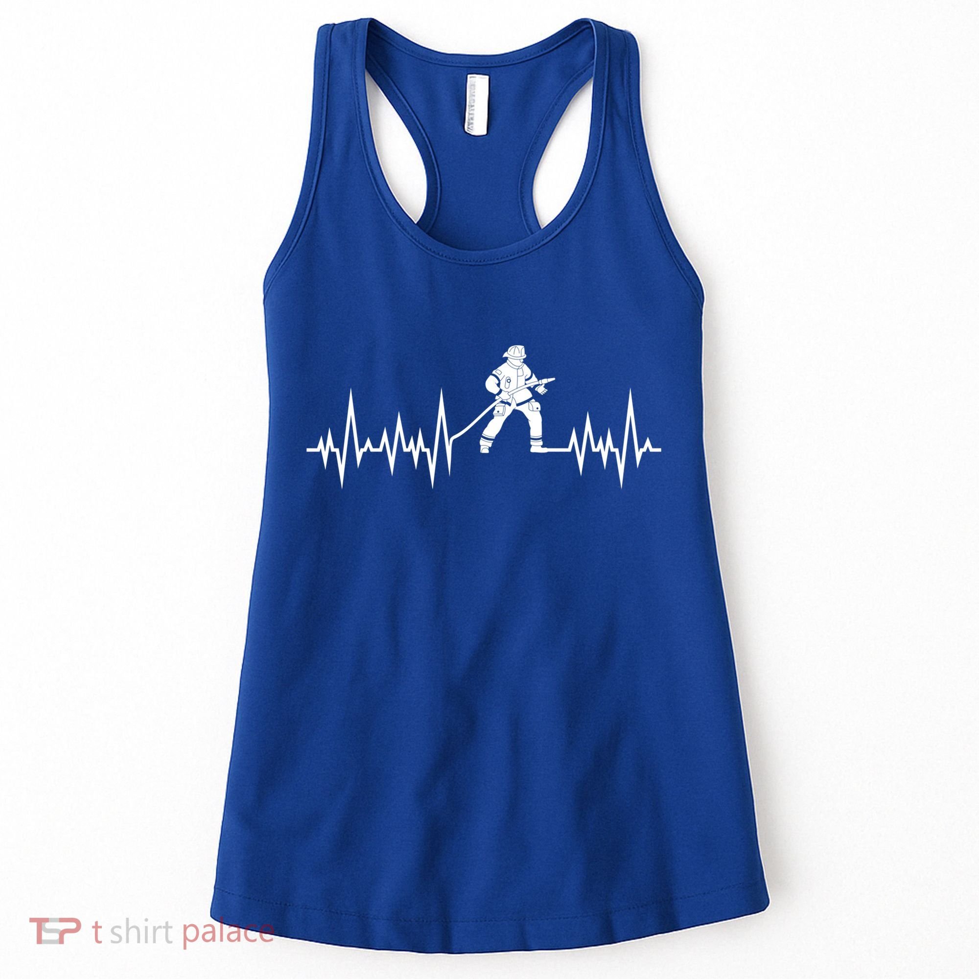 Fire Heartbeat Firefighter Fire Fighter Meaningful Gift Women's Tank Top