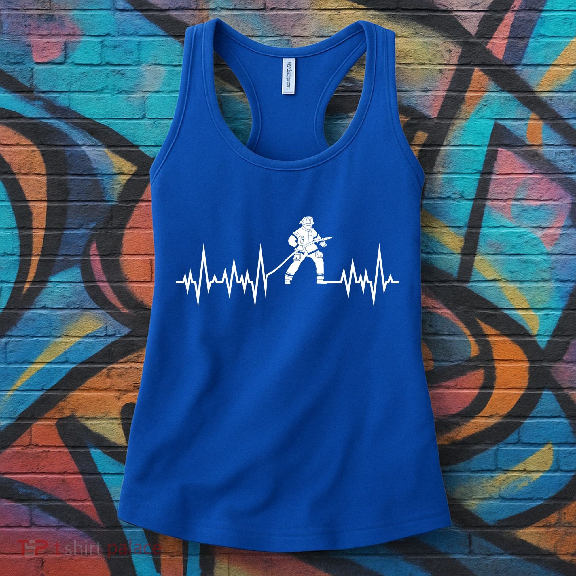 Fire Heartbeat Firefighter Fire Fighter Meaningful Gift Women's Tank Top