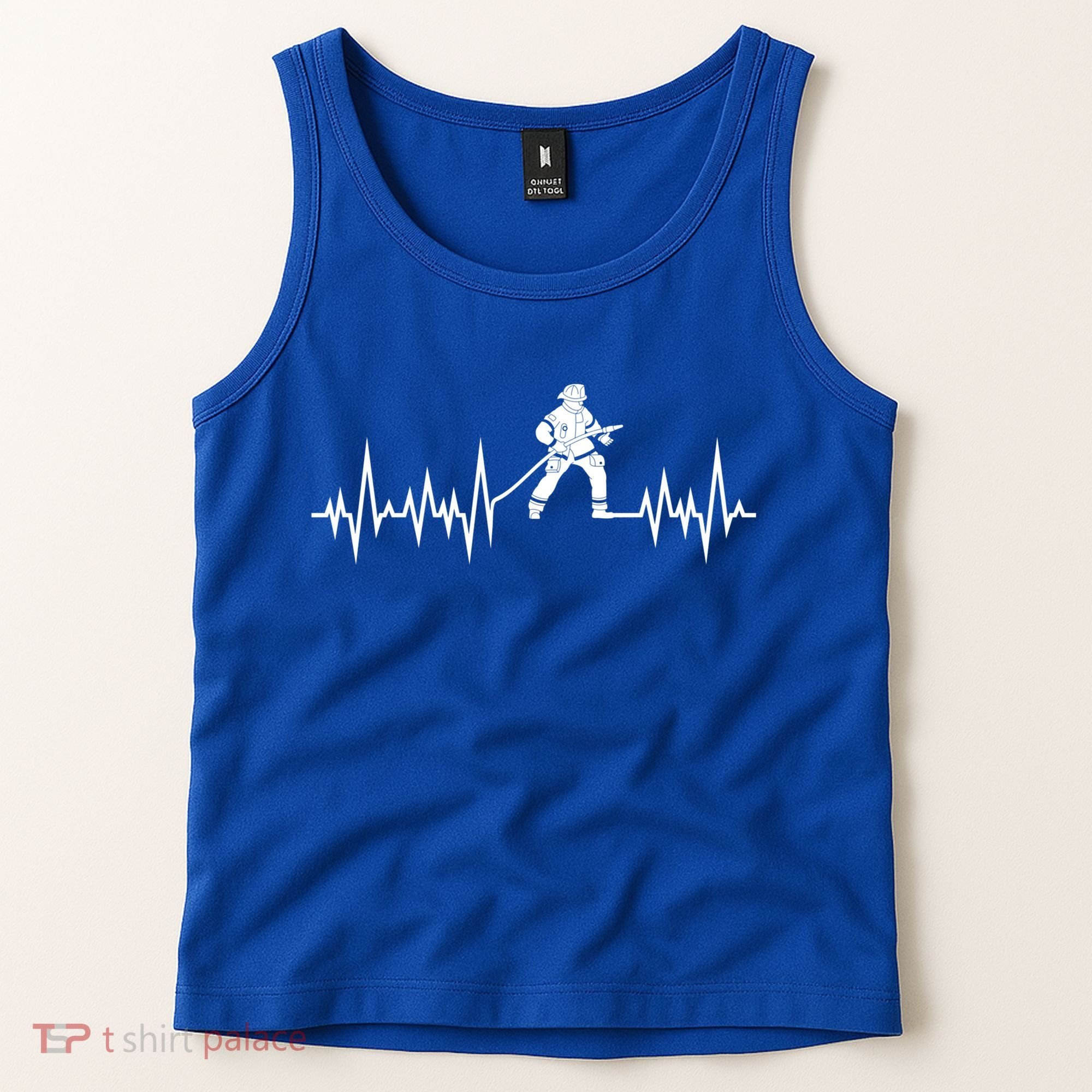 Fire Heartbeat Firefighter Fire Fighter Meaningful Gift Tank Top