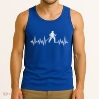 Fire Heartbeat Firefighter Fire Fighter Meaningful Gift Tank Top thumb 3