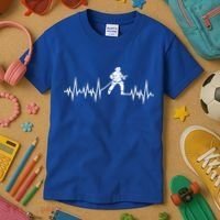 Fire Heartbeat Firefighter Fire Fighter Meaningful Gift Kids T-Shirt thumb 3