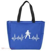 Fire Heartbeat Firefighter Fire Fighter Meaningful Gift Tote Bag thumb 0