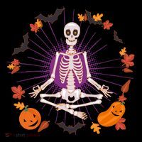 Funny Halloween Fall Autumn Namaste Yoga Skeleton Coffee Mug thumb 5