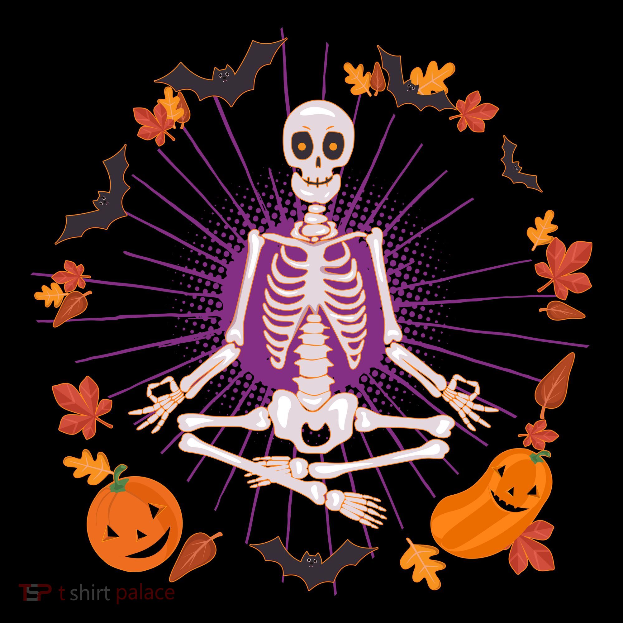 Funny Halloween Fall Autumn Namaste Yoga Skeleton Coffee Mug