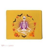 Funny Halloween Fall Autumn Namaste Yoga Skeleton Mousepad thumb 0