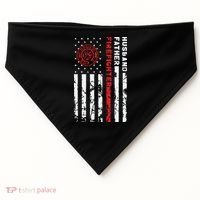 Firefighter Husband Father Fireman Fathers Day Gift For Dad USA-Made Doggie Bandana thumb 0