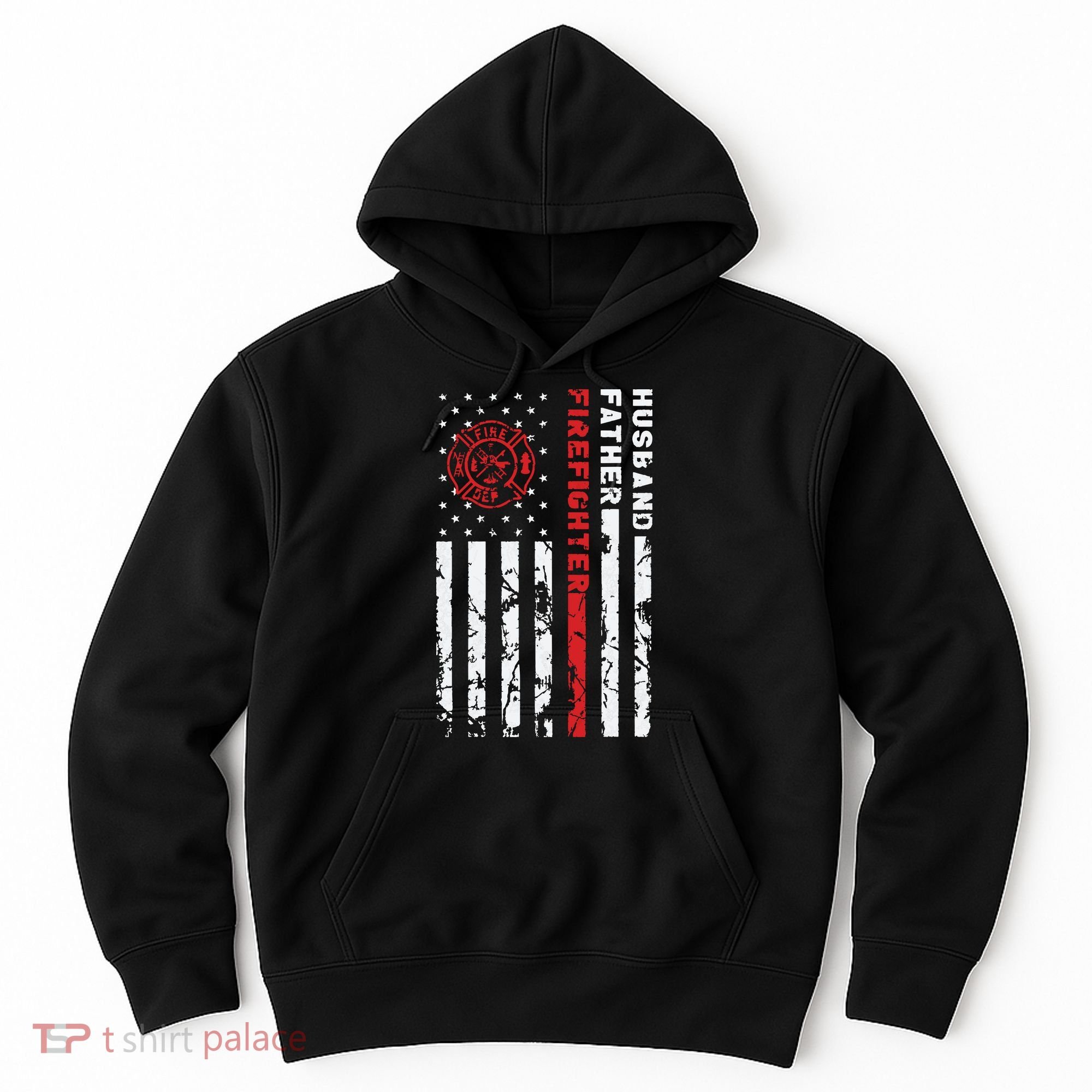 Firefighter Husband Father Fireman Fathers Day Gift For Dad Hoodie