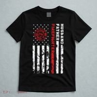 Firefighter Husband Father Fireman Fathers Day Gift For Dad T-Shirt thumb 5