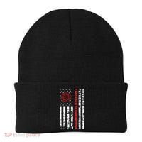 Firefighter Husband Father Fireman Fathers Day Gift For Dad Beanie thumb 0