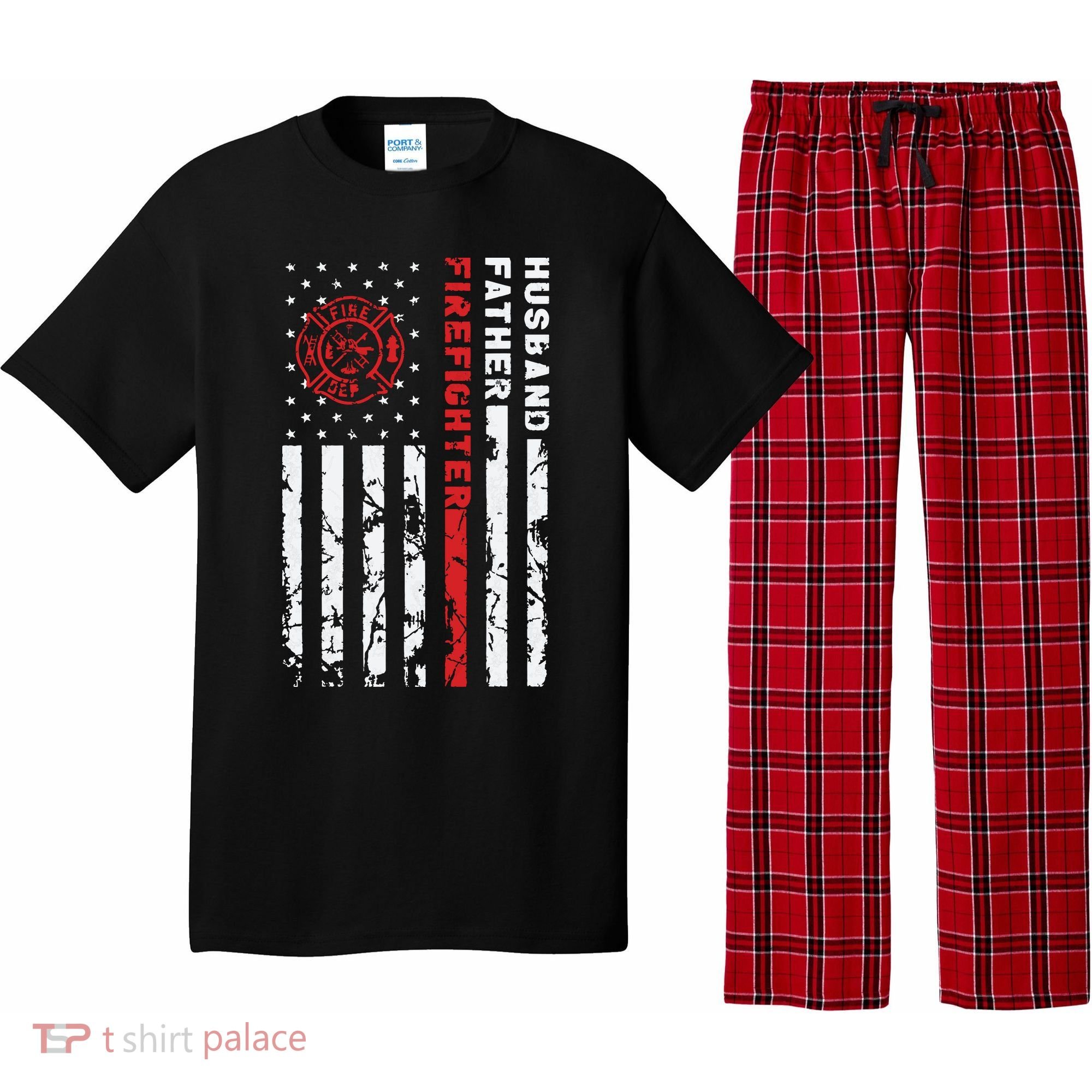 Firefighter Husband Father Fireman Fathers Day Gift For Dad Pajama Set