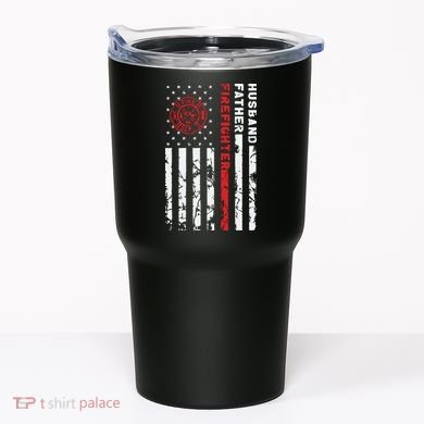 Firefighter Husband Father Fireman Fathers Day Gift For Dad Tumbler