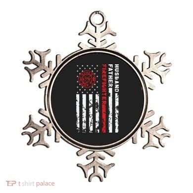 Firefighter Husband Father Fireman Fathers Day Gift For Dad Ornament
