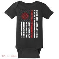 Firefighter Husband Father Fireman Fathers Day Gift For Dad Baby Bodysuit thumb 0