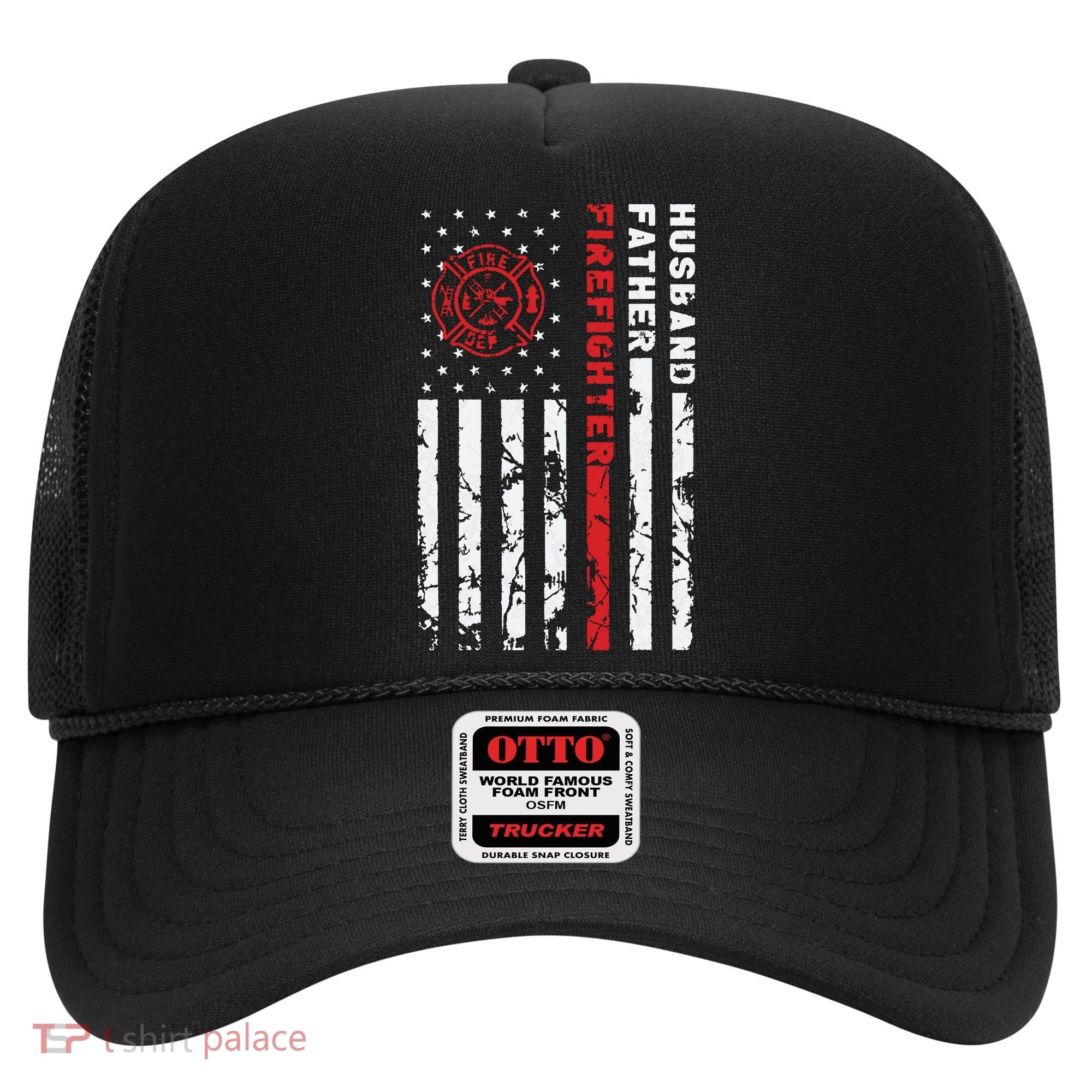 Firefighter Husband Father Fireman Fathers Day Gift For Dad Hat