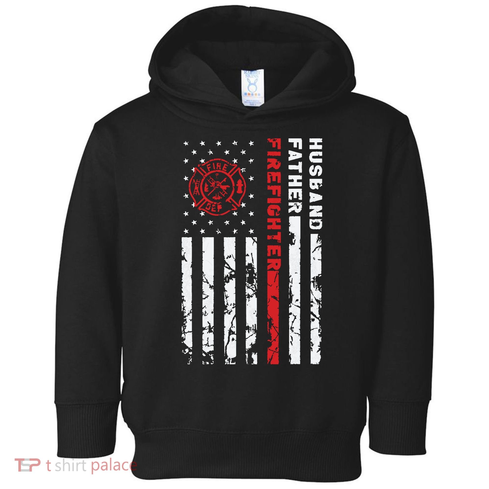 Firefighter Husband Father Fireman Fathers Day Gift For Dad Toddler Hoodie