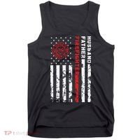Firefighter Husband Father Fireman Fathers Day Gift For Dad Tank Top thumb 0