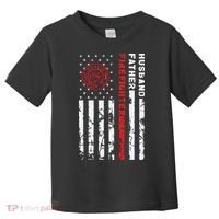 Firefighter Husband Father Fireman Fathers Day Gift For Dad Toddler T-Shirt thumb 0
