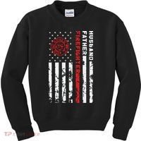 Firefighter Husband Father Fireman Fathers Day Gift For Dad Kids Sweatshirt thumb 0