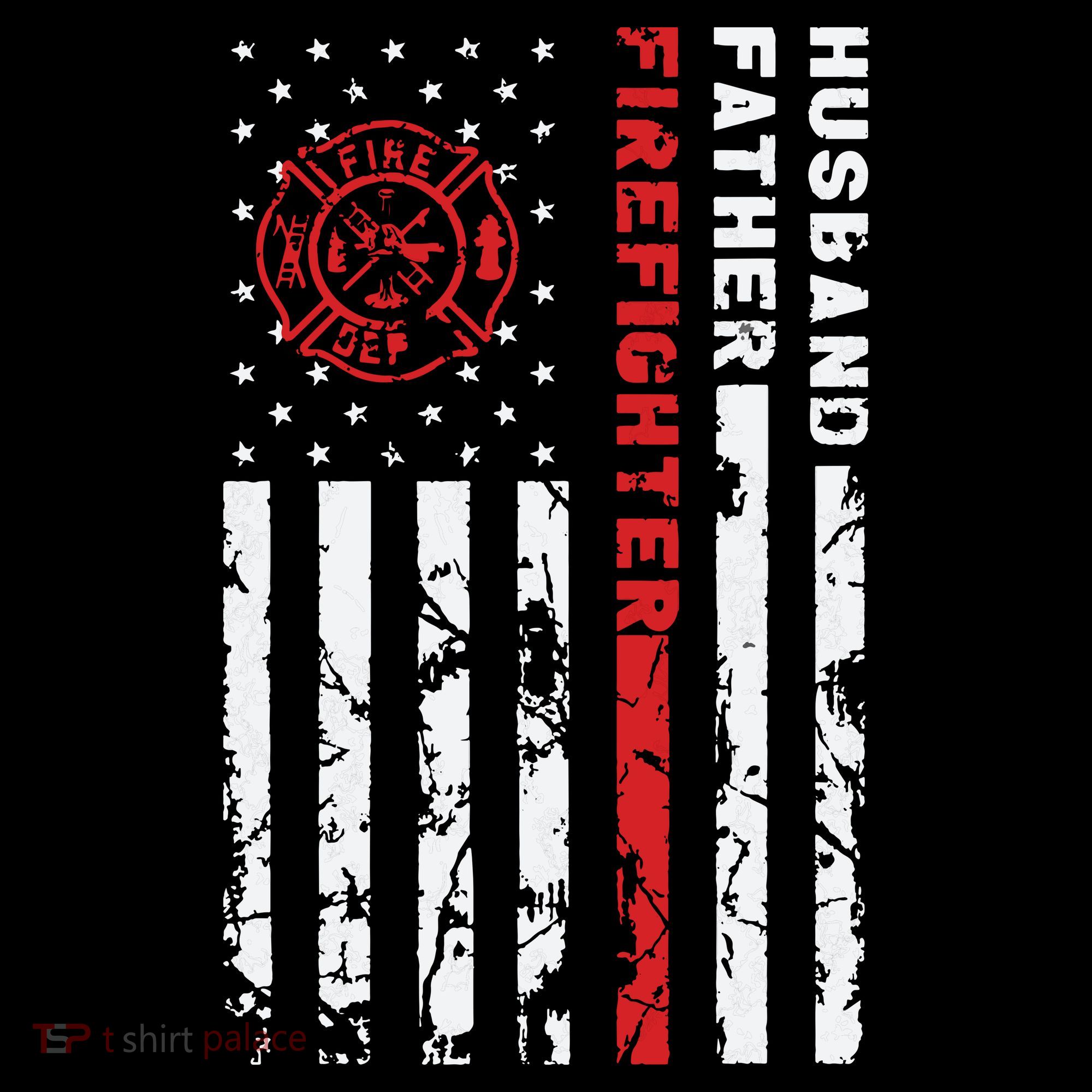 Firefighter Husband Father Fireman Fathers Day Gift For Dad Kids Long Sleeve Shirt