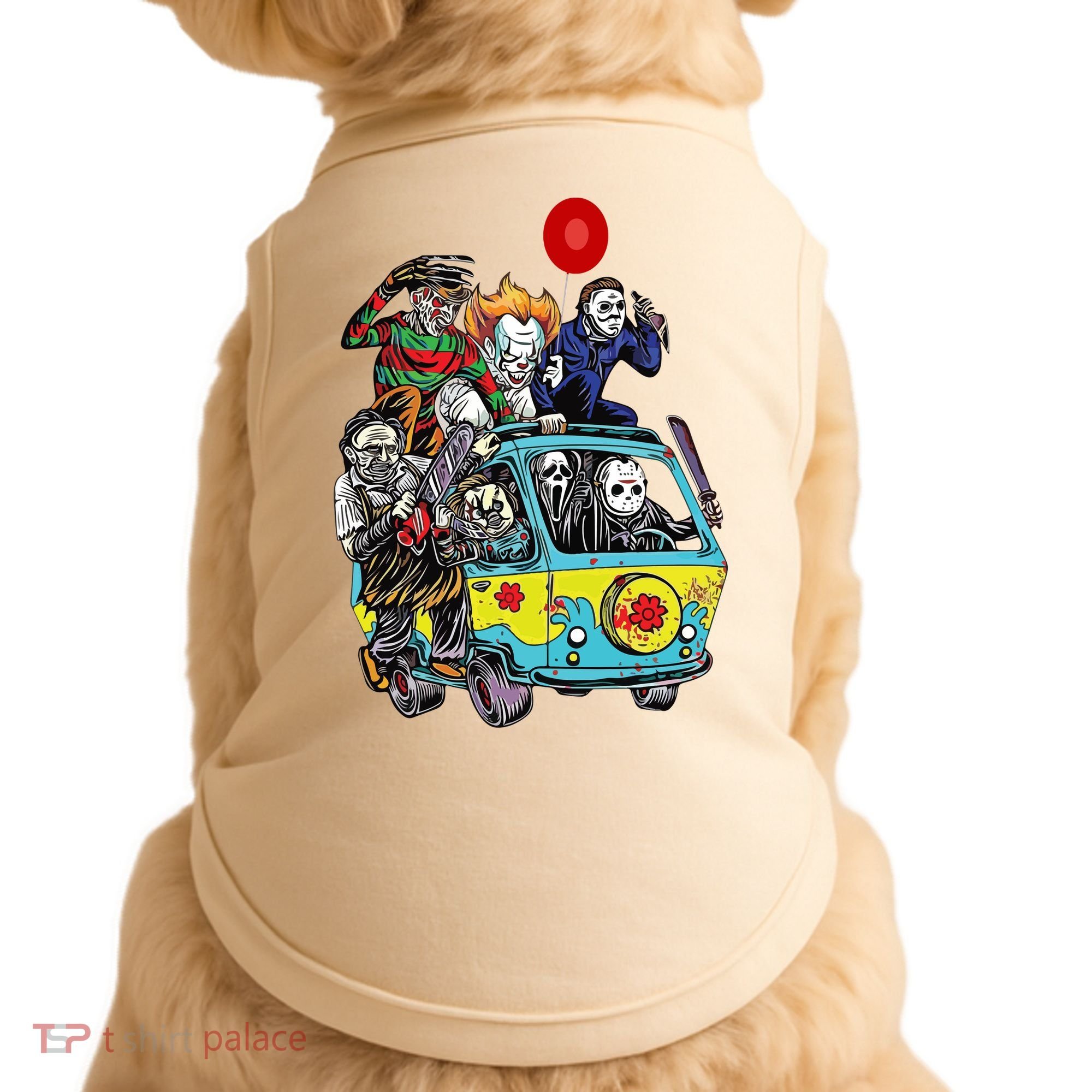 Funny Halloween Friends Gift Doggie Tank