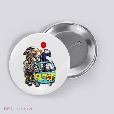 Funny Halloween Friends Gift Button