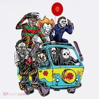 Funny Halloween Friends Gift Mousepad thumb 1