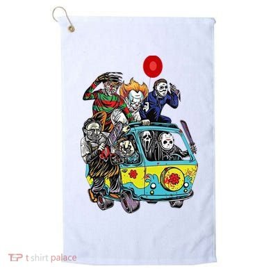 Funny Halloween Friends Gift Golf Towel