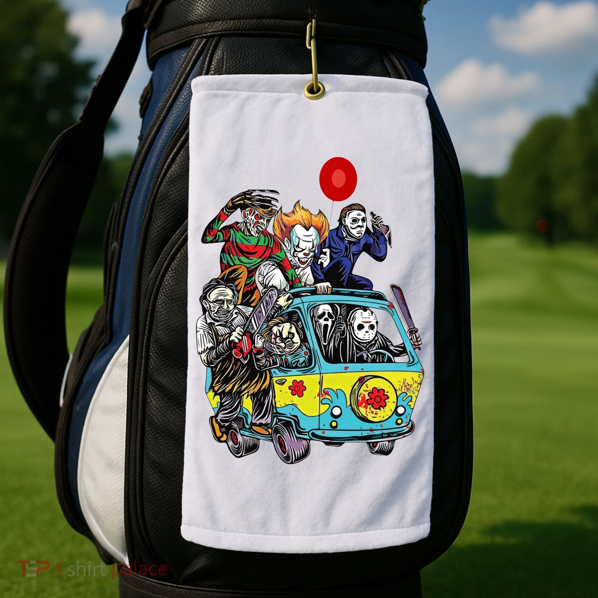 Funny Halloween Friends Gift Golf Towel