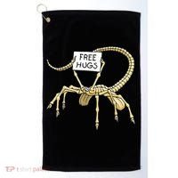 Free Hugs Funny Facehugger Aliens Golf Towel thumb 0