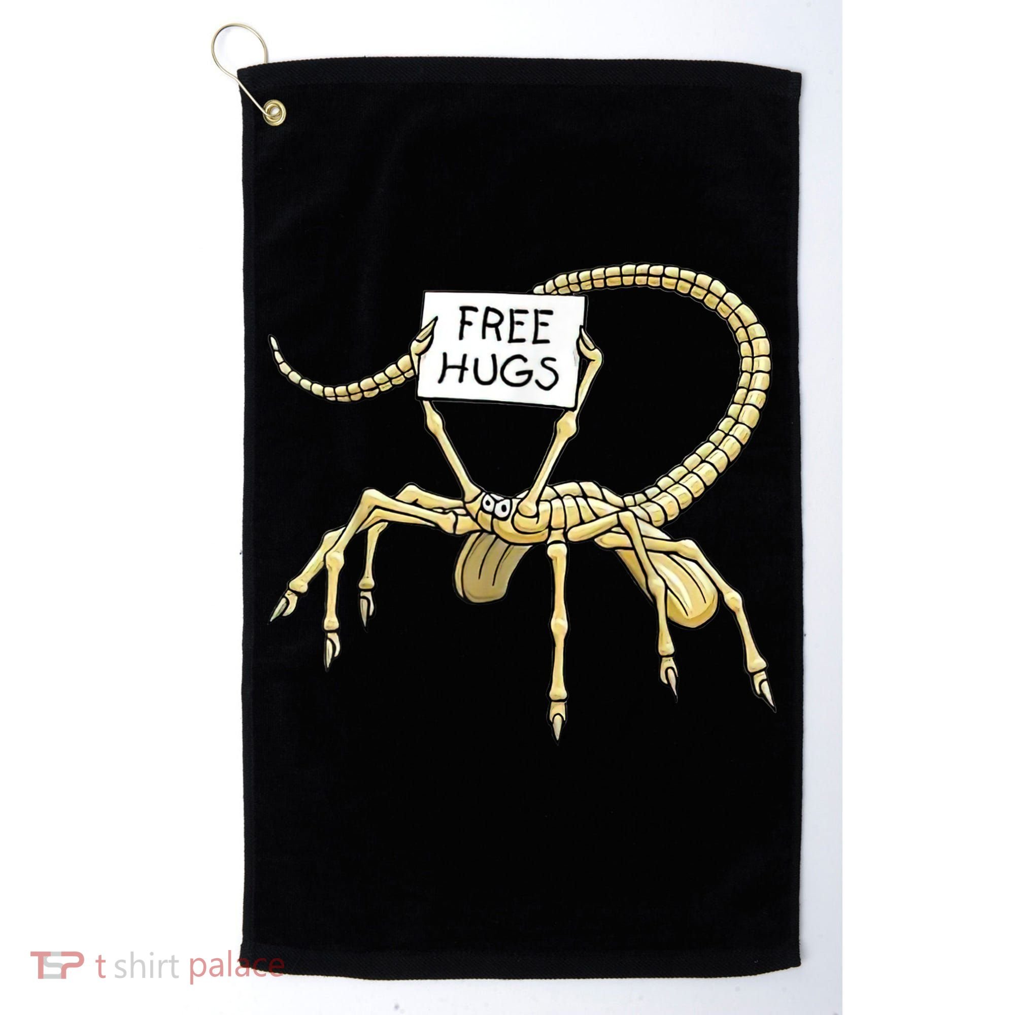 Free Hugs Funny Facehugger Aliens Golf Towel