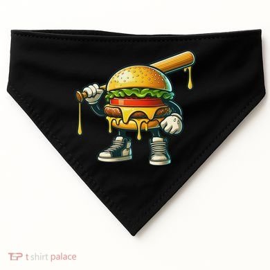 Funny Hamburger For Women Cheeseburger Lover USA-Made Doggie Bandana