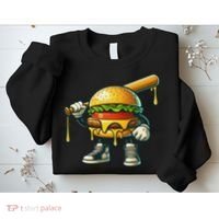 Funny Hamburger For Women Cheeseburger Lover Sweatshirt thumb 2