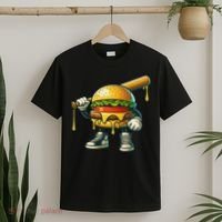 Funny Hamburger For Women Cheeseburger Lover T-Shirt thumb 2