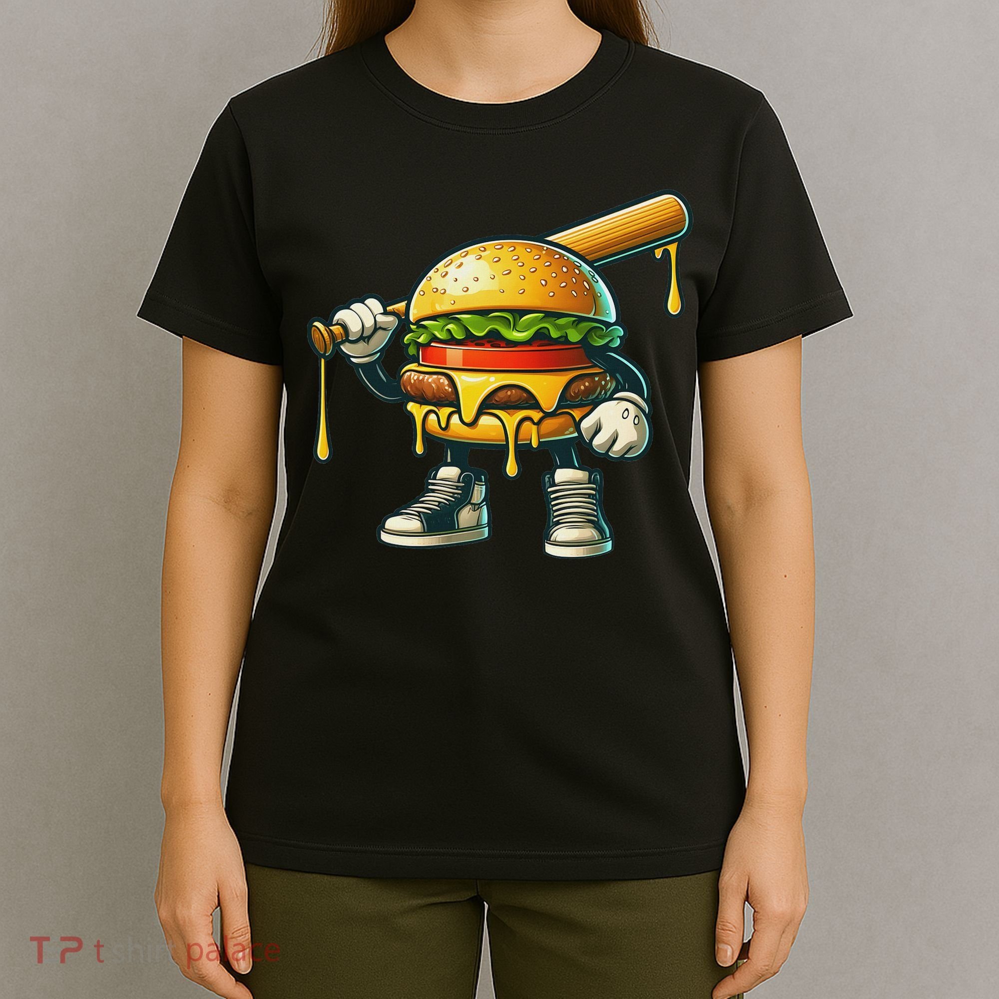 Funny Hamburger For Women Cheeseburger Lover T-Shirt
