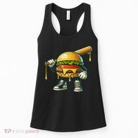Funny Hamburger For Women Cheeseburger Lover Women's Tank Top thumb 0