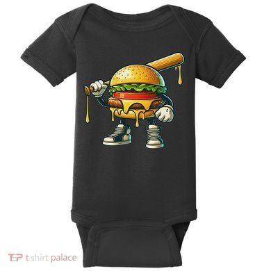 Funny Hamburger For Women Cheeseburger Lover Baby Bodysuit