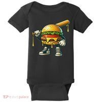 Funny Hamburger For Women Cheeseburger Lover Baby Bodysuit thumb 0