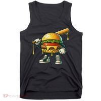 Funny Hamburger For Women Cheeseburger Lover Tank Top thumb 0