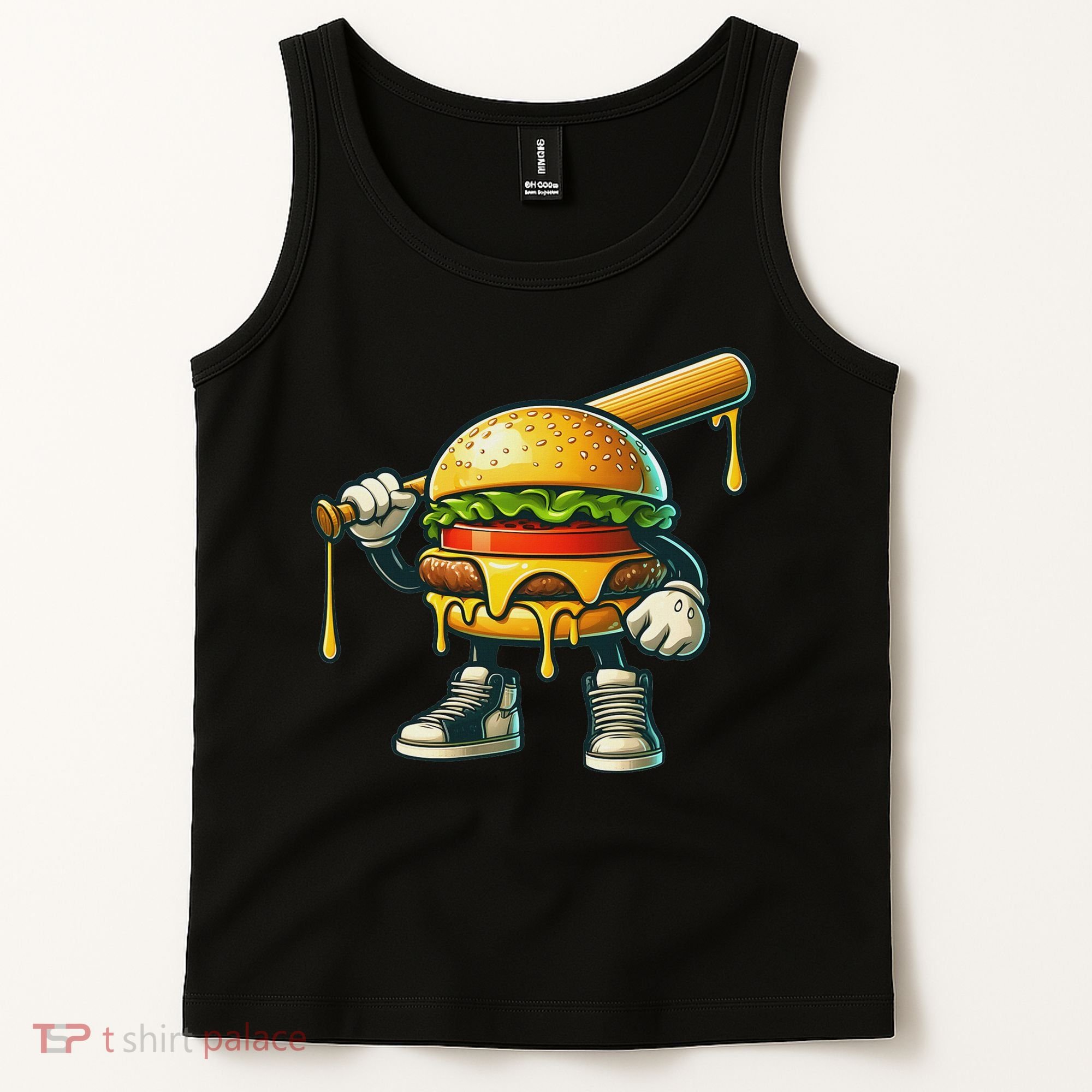 Funny Hamburger For Women Cheeseburger Lover Tank Top