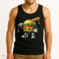 Funny Hamburger For Women Cheeseburger Lover Tank Top thumb 3