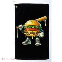 Funny Hamburger For Women Cheeseburger Lover Golf Towel thumb 0